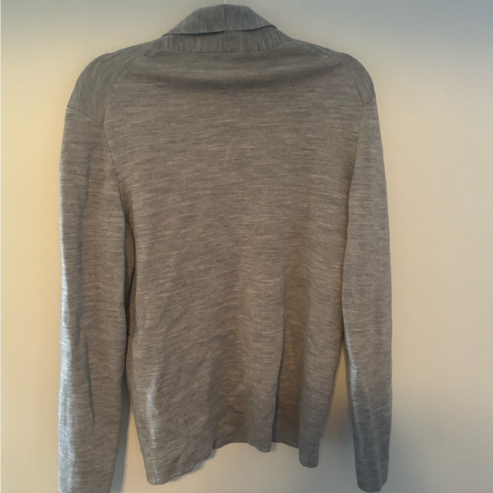 COS Merino Wool Buttoned Collar Cardigan Grey Small - Picture 6 of 6